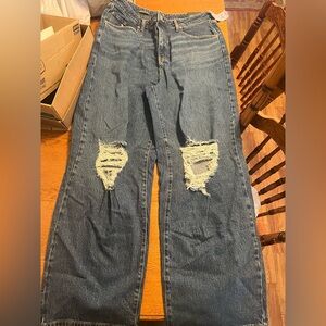 NWT Wild Fable High Rise Blue Distressed Jeans